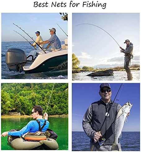 Fly Fishing Landing Net Trout Fishing Net, Soft Rubber Catch and Release Fish Net with Wooden Handle Frame, Gifts for Him - Image 6