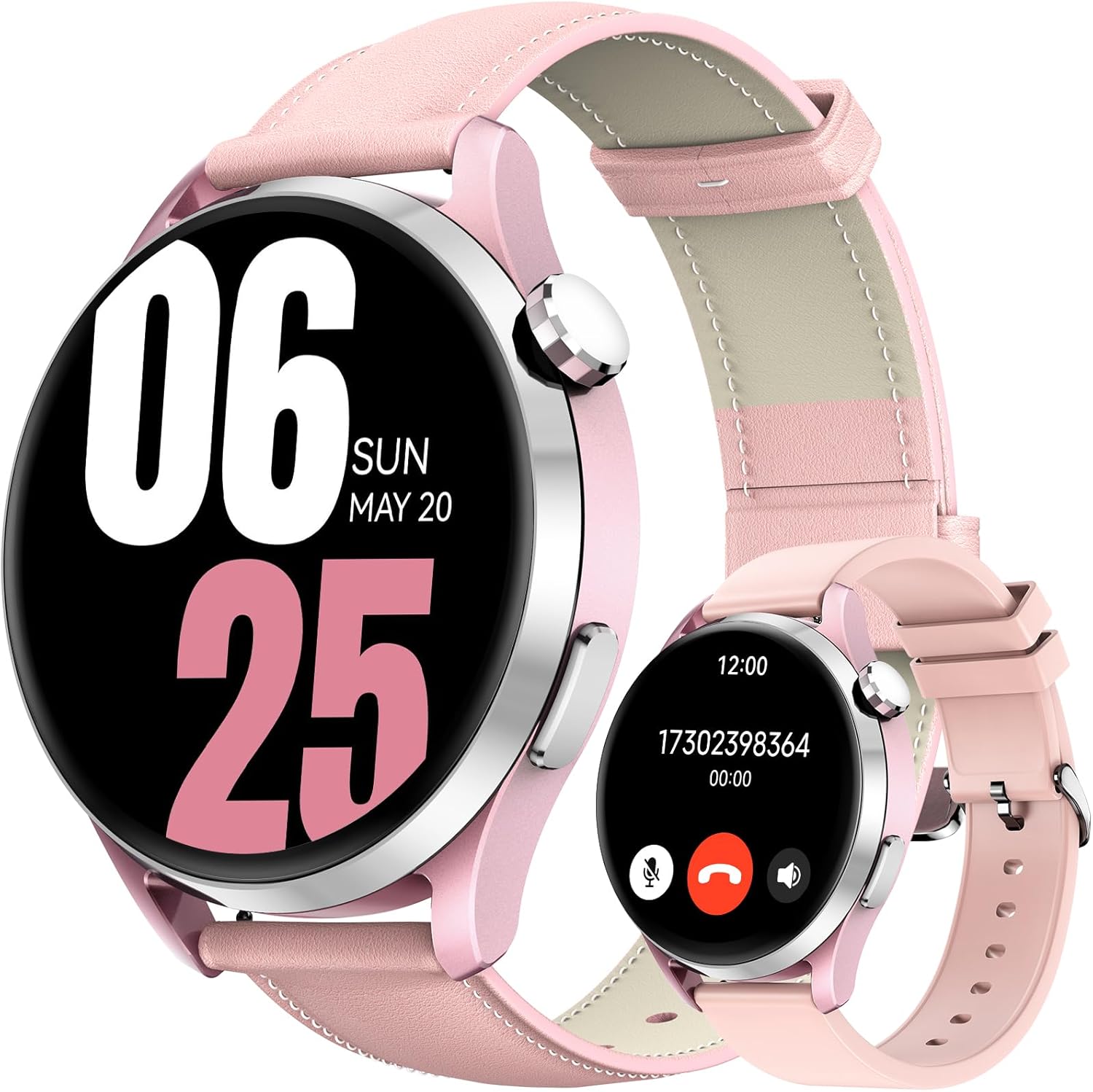 Smart Watch for Women, 1.32" AMOLED Display, Pink Fitness Tracker with Call Function, 170+ Sports Modes, Heart Rate Monitor, 5ATM Waterproof - Image 9